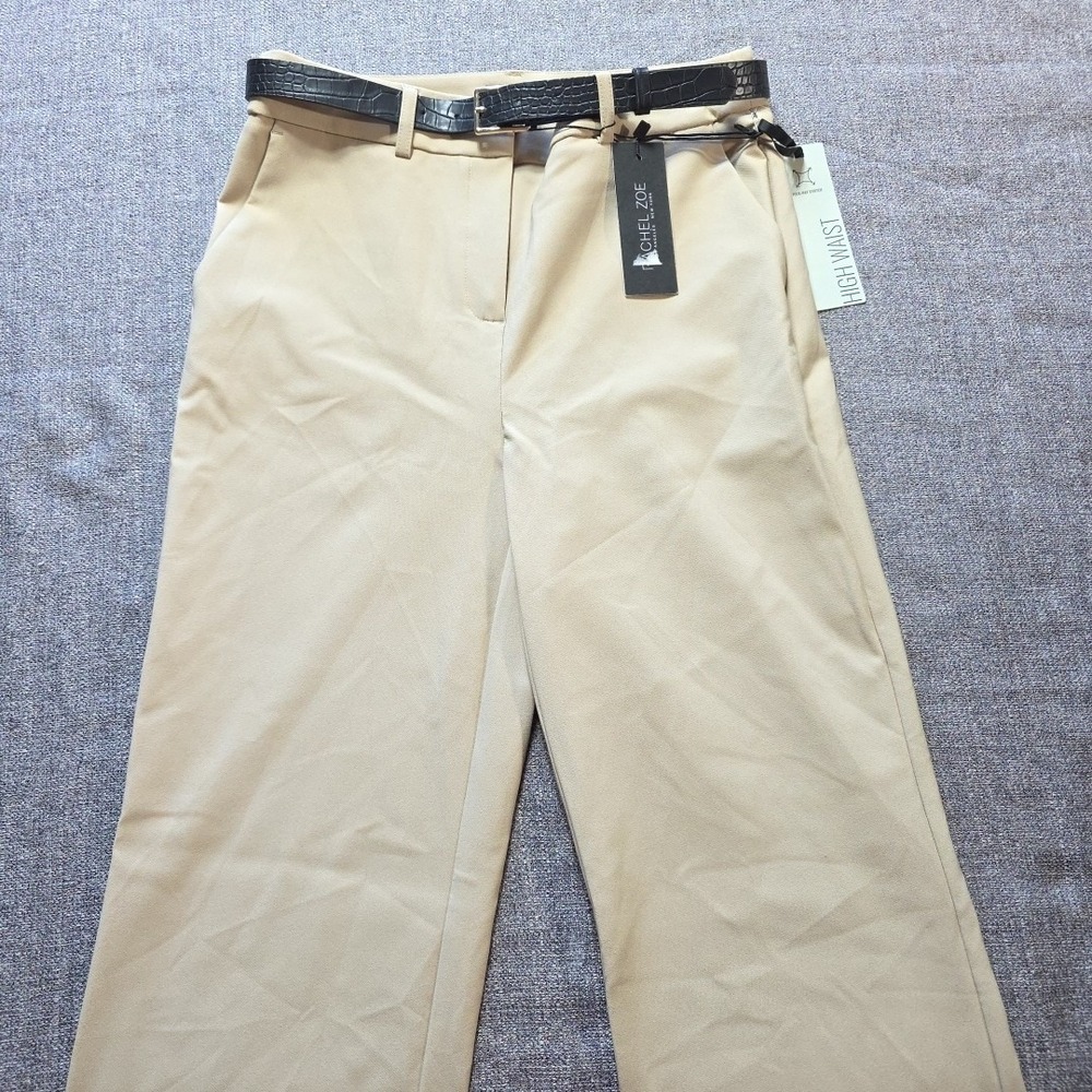 Rachel Zoe Pants Dress Womens High Waist 4 Way Stretch Belt Size 2‎